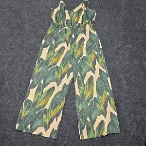 Leaf Print Jumpsuit